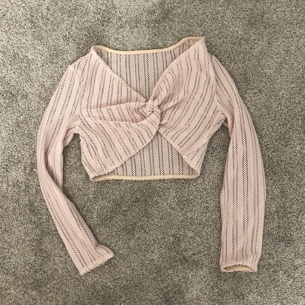 NEVER WORN Cropped see through long sleeve